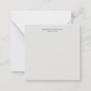 Carte De Correspondance Gris Platine Moderne Minimaliste Simple Profession