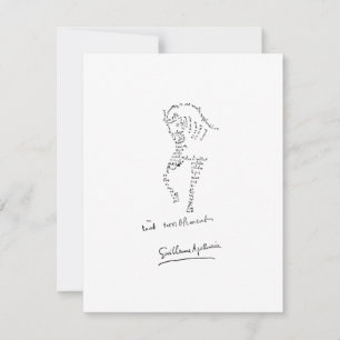 Carte De Correspondance Guillaume Apollinaire, Calligramme Cheval