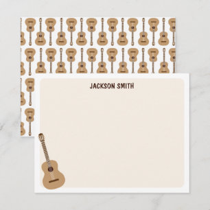 Carte De Correspondance Guitare Classique Musicale