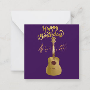 Carte De Correspondance Guitare Joyeux Anniversaire