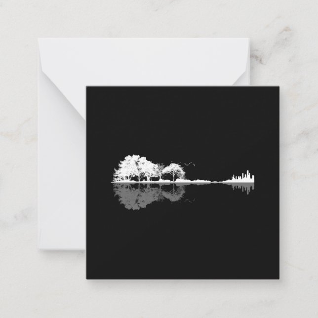 Carte De Correspondance Guitare naturelle (Devant)