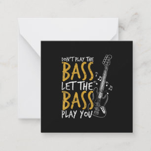 Carte De Correspondance Guitariste Laisser Bass Guitar Anniversaire