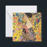 Carte De Correspondance Gustav Klimt - Dame avec ventilateur<br><div class="desc">Dame avec ventilateur - Gustav Klimt,  Huile sur toile,  1917-1918</div>