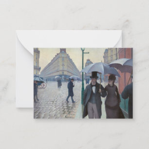 Carte De Correspondance Gustave Caillebotte - Paris Street ; Rainy Day