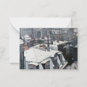 Carte De Correspondance Gustave Caillebotte - Toits dans la neige