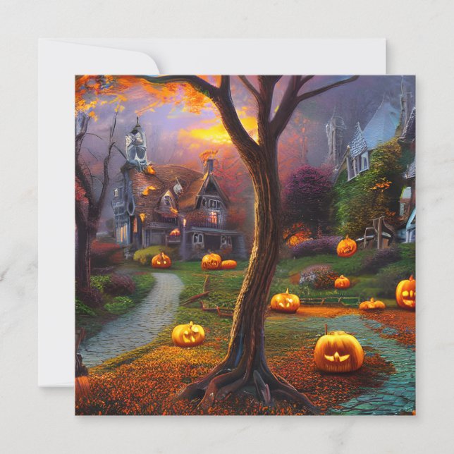 Carte De Correspondance Halloween est une fête célébrée le 31 octobre (Devant)