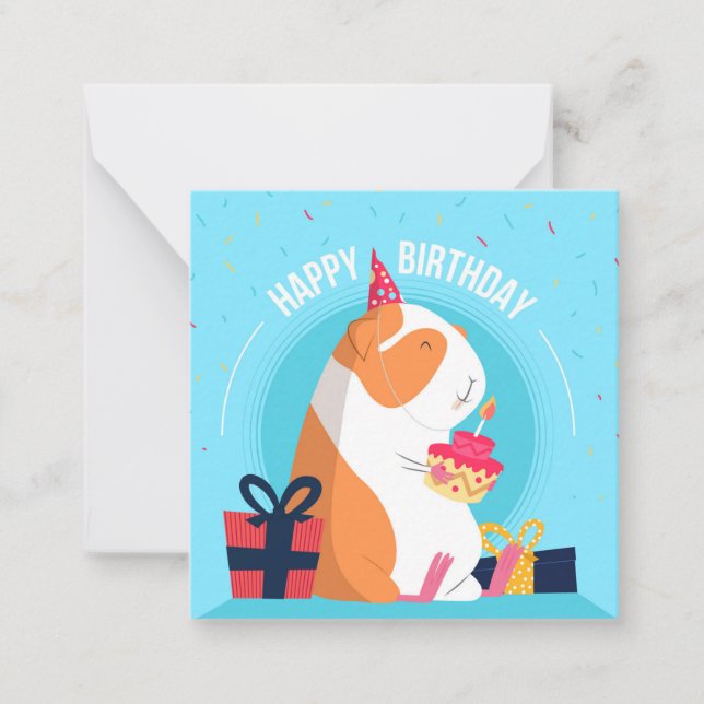 Carte De Correspondance Hamster d'anniversaire (Devant)