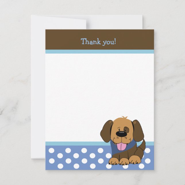 Carte De Correspondance HANDSOME PUPPY 4x5 Flat Merci note (Devant)