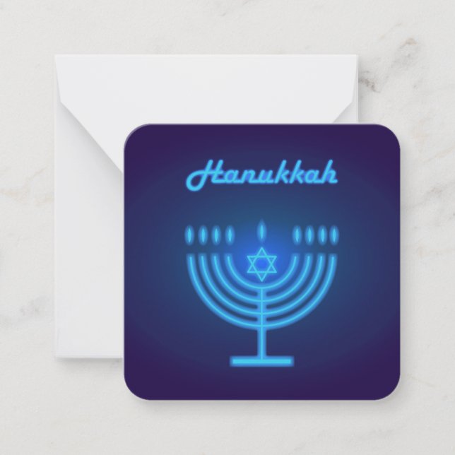 Carte De Correspondance Hanukkah Menorah lights Festival decoration (Devant)