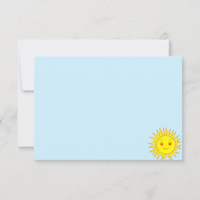 Carte De Correspondance Happy Face Sunshine (Devant)