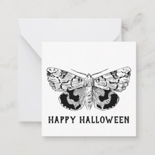 Carte De Correspondance "Happy Halloween" Vintage Moth Gothique moderne