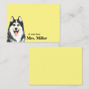 Carte De Correspondance Happy Husky Personnalisé