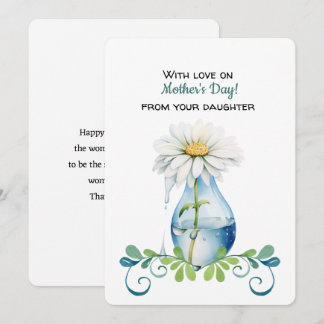 Carte De Correspondance Happy Mother's Day from your daughter Single Daisy