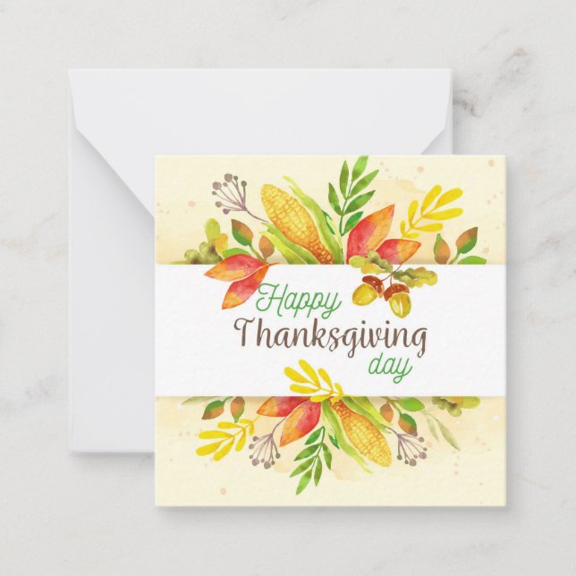 Carte De Correspondance Happy Thanksgiving (Devant)