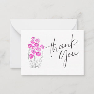 Carte De Correspondance Harmonie Fleur de Cerisier Merci