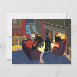 Carte De Correspondance HARRY POTTER™, Ron & Hermione dans la salle commun