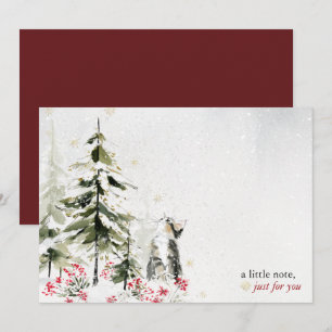 Carte De Correspondance Hearthlight Notes Kit Chaton Hiver Personnalisé