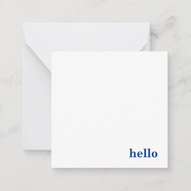 Carte De Correspondance Hello Bold et Classic en bleu (Devant)