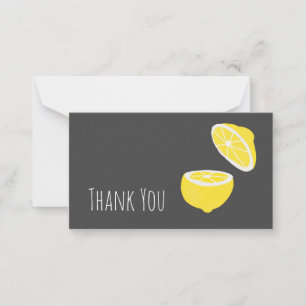 Carte De Correspondance Hello Lemon jaune moderne fruit