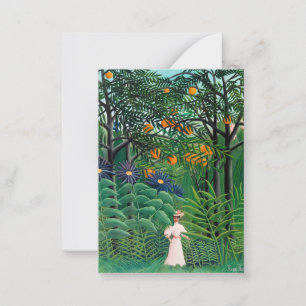 Carte De Correspondance Henri Rousseau - Femme marchant dans une forêt exo
