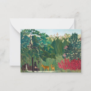 Carte De Correspondance Henri Rousseau - La cascade