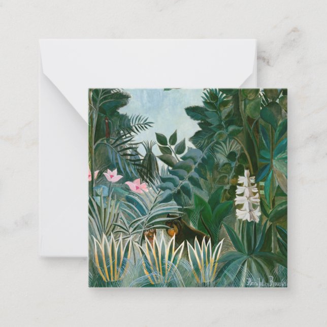 Carte De Correspondance Henri Rousseau - La jungle équatoriale (Devant)