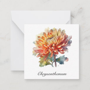 Carte De Correspondance Herbal Life : Chrysanthemum personnalisable