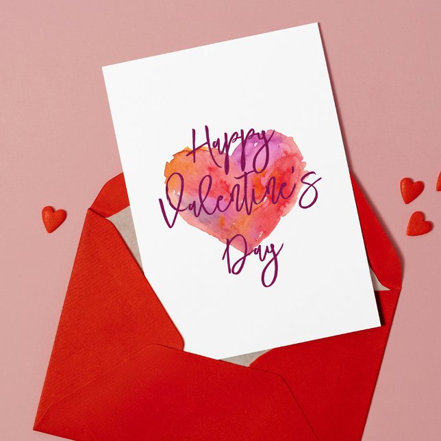 Carte De Correspondance Heureuse Sainte-Valentin Heart Classroom Valentine (Happy Valentine's Day Heart Classroom Valentine's Note Card)