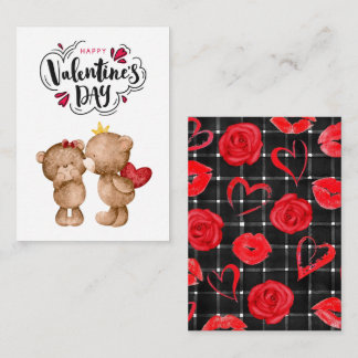 Carte De Correspondance Heureuse Sainte-Valentin Red Bear Classroom Valent