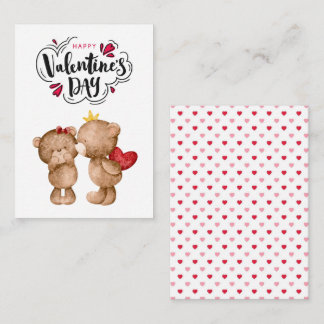 Carte De Correspondance Heureuse Sainte-Valentin Red Bear Classroom Valent