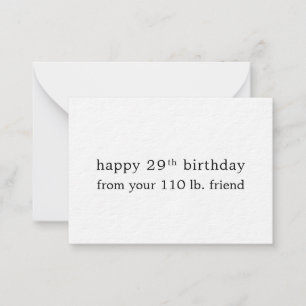 Carte De Correspondance heureux 29e anniversaire de votre ami de 110 lb