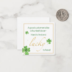 Carte De Correspondance Heureux d'avoir un client St. Patrick's Day