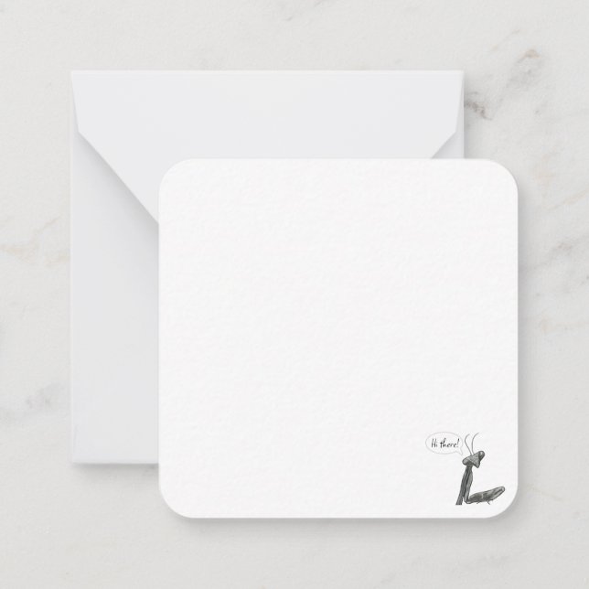 Carte De Correspondance Hi there! Praying Mantis (Dos)