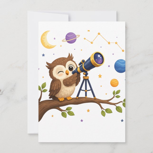 Carte De Correspondance Hibou Starwatch (Devant)