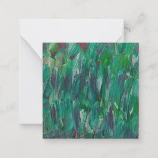 Carte De Correspondance Hidden Green Red White Colorful Abstract Art