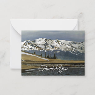Carte De Correspondance Hiver Leadville Colorado en bleu gris blanc