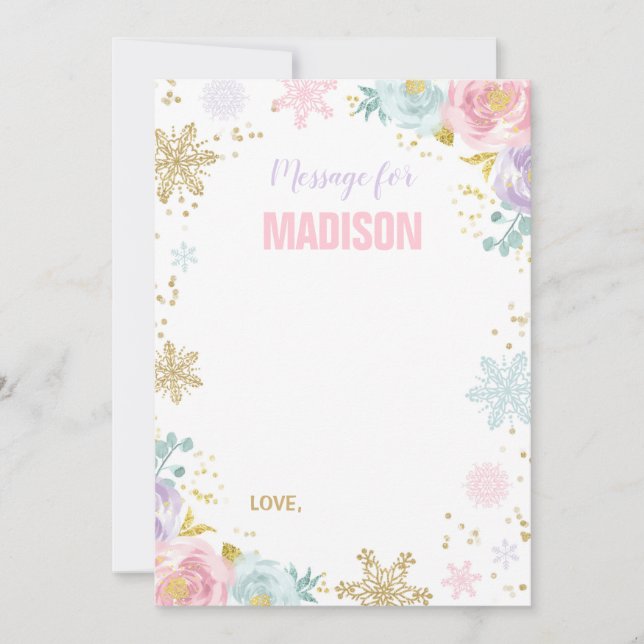 Carte De Correspondance Hiver ONEderland Time Capsule Note Card Guestbook (Devant)