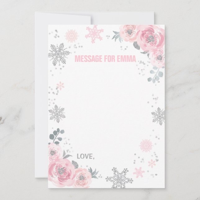Carte De Correspondance Hiver ONEderland Time Capsule Note Card Guestbook (Devant)