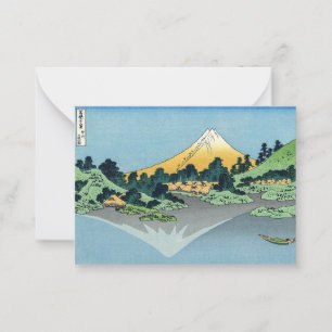 Carte De Correspondance Hokusai - Le Mont Fuji reflète le lac Kawaguchi