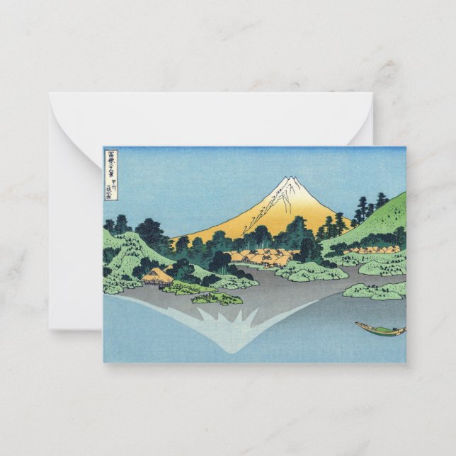 Carte De Correspondance Hokusai - Le Mont Fuji reflète le lac Kawaguchi (Devant)