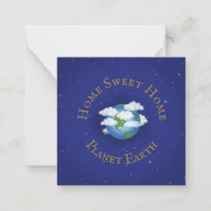 Carte De Correspondance "Home Sweet Home Planet Earth" Astronomie lunaire