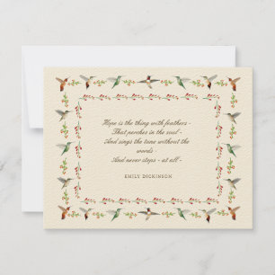 Carte De Correspondance Hope Emily Dickinson