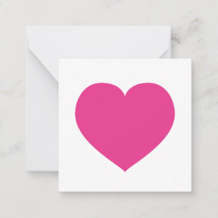 Carte De Correspondance Hot rose Heart Love Note Sweet Modern