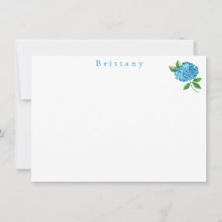 Carte De Correspondance Hydrangea Florale Aquarelle 
