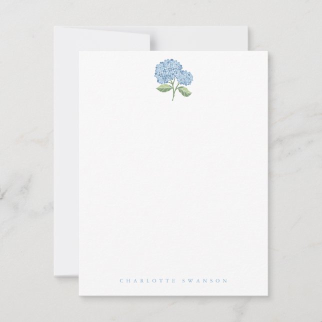 Carte De Correspondance Hydrangea Garden (Devant)