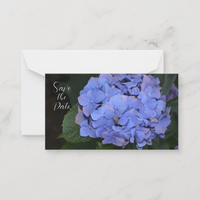 Carte De Correspondance Hydrangea macrophylla violette rustique (Devant)