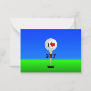 Carte De Correspondance I Love Golf