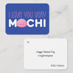Carte De Correspondance I Love You Very Mochi mignon Enfants Saint Valenti