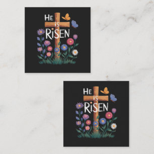 Carte De Correspondance Il Est Ressuscité Jésus Floral Pâques Chrétien
