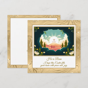 Carte De Correspondance Il Est Ressuscité" Joyeux Pâques - Personnalisable